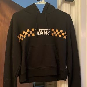 Vans yellow and black checked hoodie